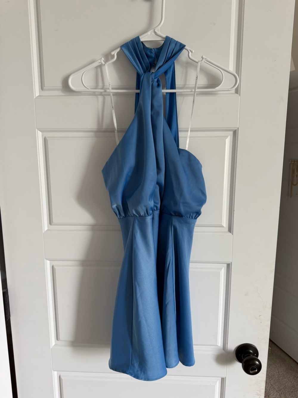 Sky Blue Halter Dress